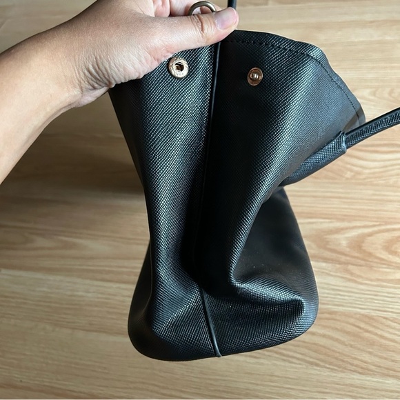 David Jones Paris Black Faux Leather Handbag - Picture 4 of 12